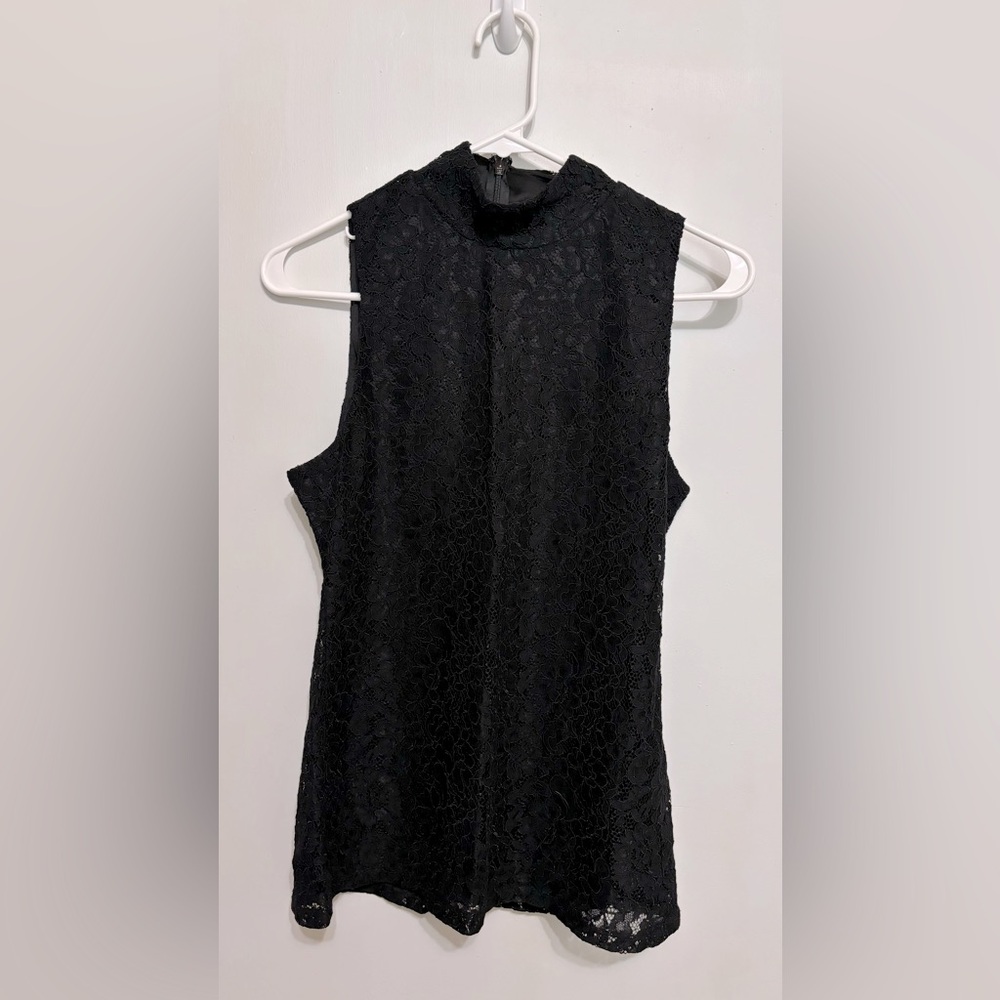 Express Lace Mock Neck Tank